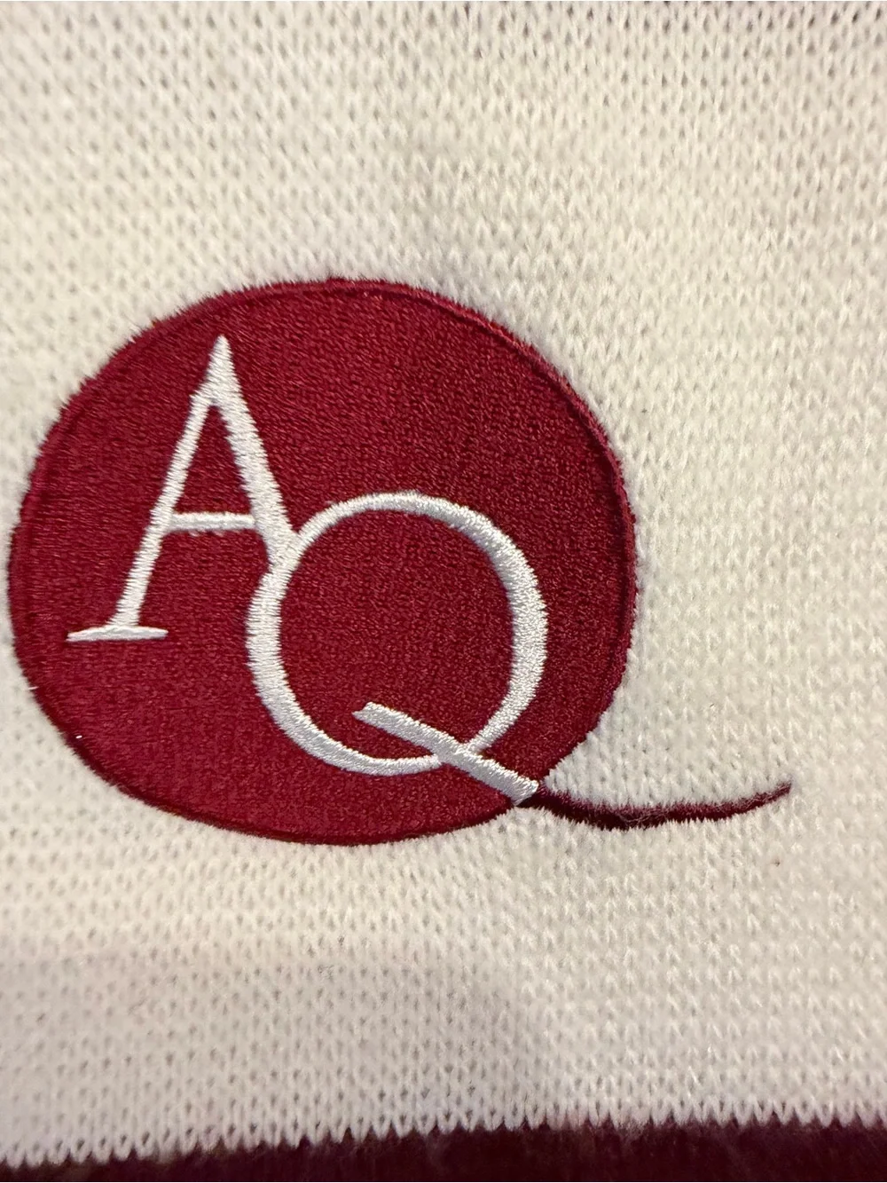 Aquinas College Maroon & White Striped Scarf! Bulldogs! Catholic College Unisex